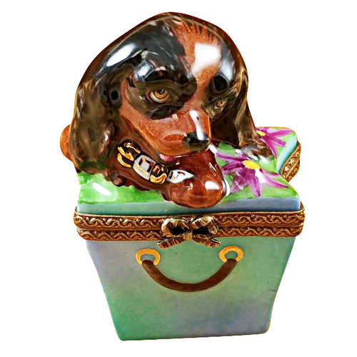 Magnifique Brown Spaniel in Package Limoges Box