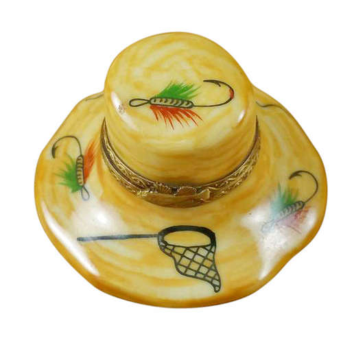 Magnifique Fishing Hat Limoges Box