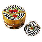 Magnifique Zebra Striped Hat Box