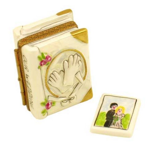 Magnifique Wedding Book with Photo Limoges Box