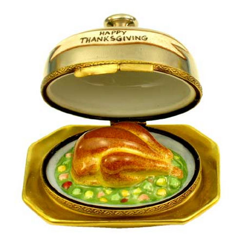 Magnifique Thanksgiving Turkey Dinner in Silver Service Limoges Box