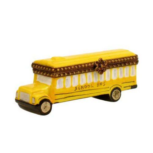 Magnifique Yellow School Bus Limoges Box