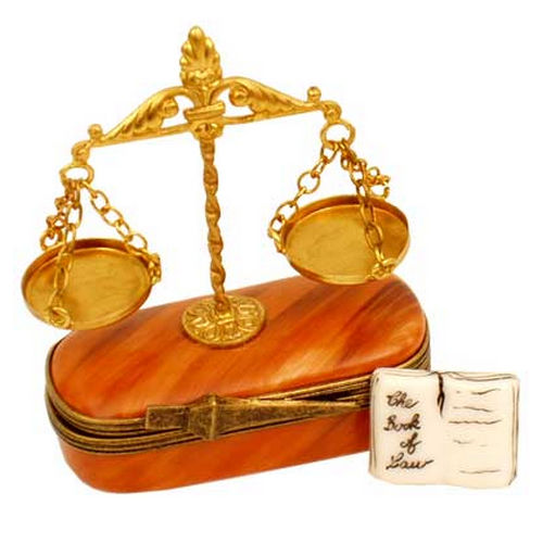 Magnifique Scales of Justice Limoges Box