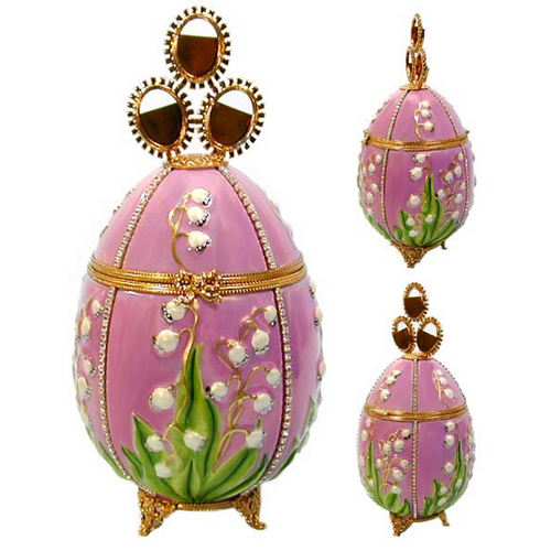 Artoria Faberge Lilies of the Valley Egg Limoges Box