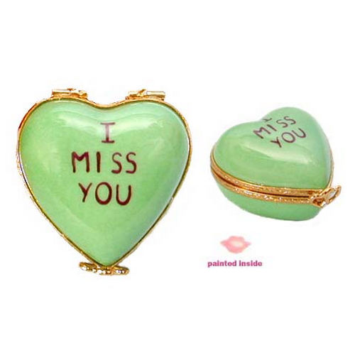 Artoria I Miss You Candy Heart Limoges Box