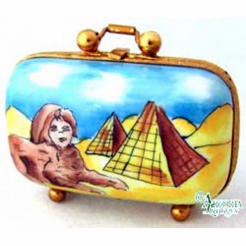 Artoria Egypt Travel Suitcase Limoges Box