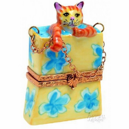 Artoria Kitty in Shopping Bag Limoges Box