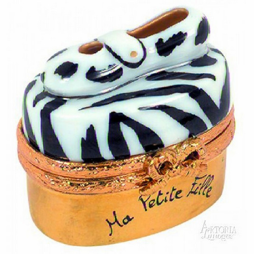 Artoria Mary Jane Shoes: Zebra Limoges Box