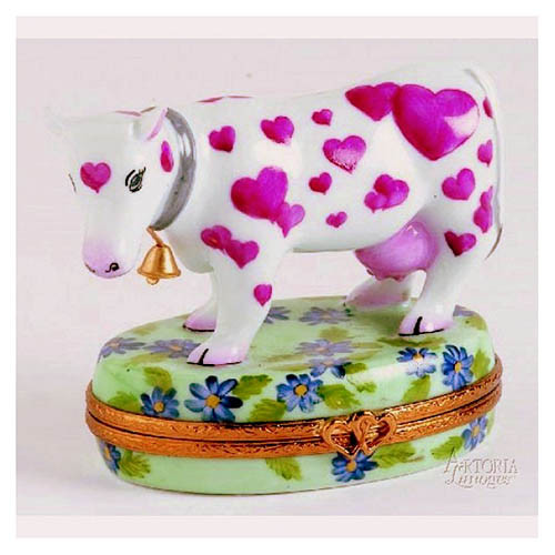 Artoria Heart Cow Limoges Box