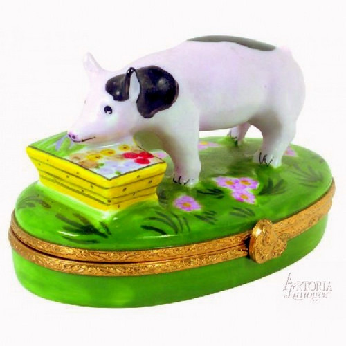 Artoria Spotted Pig Limoges Box