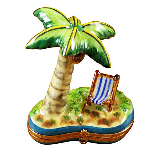 Rochard Palm Tree with Chair Limoges Box