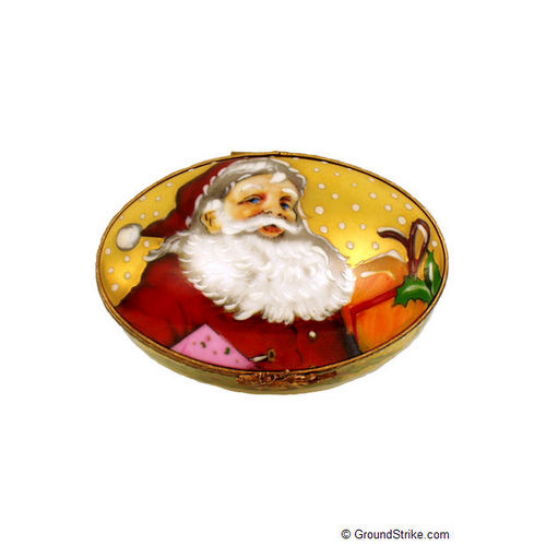 Rochard Studio Collection - Oval with Santa Claus Limoges Box