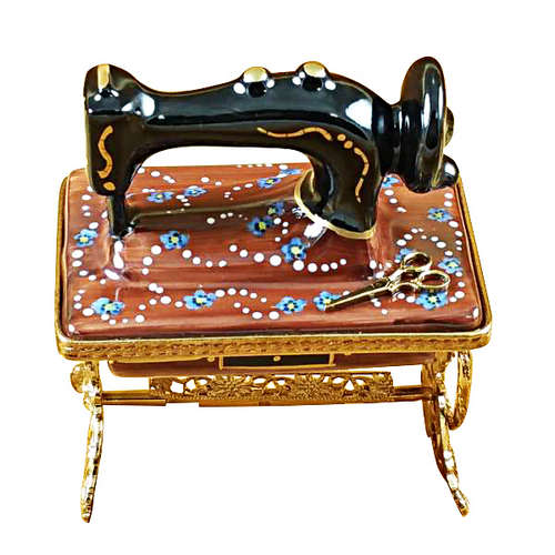 Rochard Sewing Machine with Stand Limoges Box