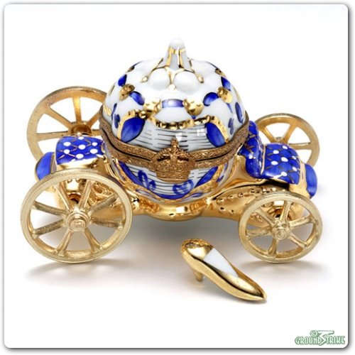 Rochard Cinderella Carriage - Blue Limoges Box