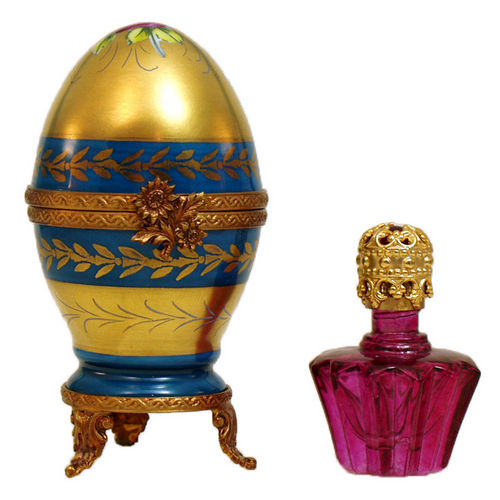 Rochard Egg with Perfume Bottle Limoges Box