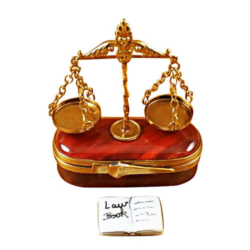 Rochard Scales of Justice Limoges Box