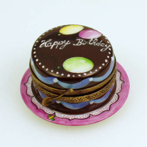 Rochard Chocolate Birthday Cake Limoges Box