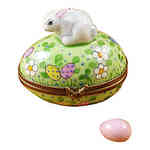 Rochard Rabbit on Easter Egg with Egg
