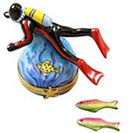 Rochard Scuba Diver with Two Removable Fish