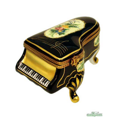 Rochard Grand Piano Floral Limoges Box