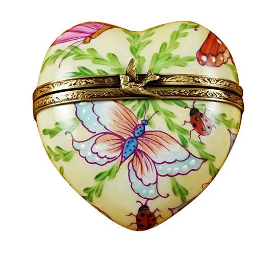 Rochard Butterfly Heart Limoges Box