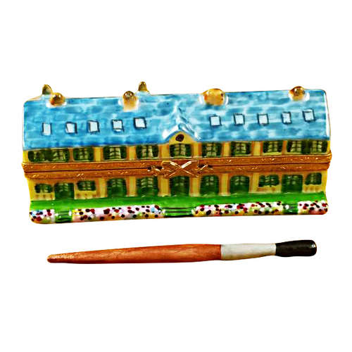 Rochard Monet's Residence at Giverny with Removable Paint Brush Limoges Box