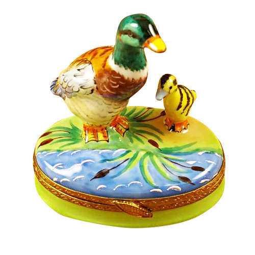 Rochard Duck with Baby Limoges Box