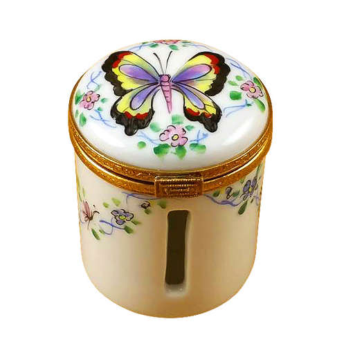Rochard Butterfly Stamp Holder Limoges Box