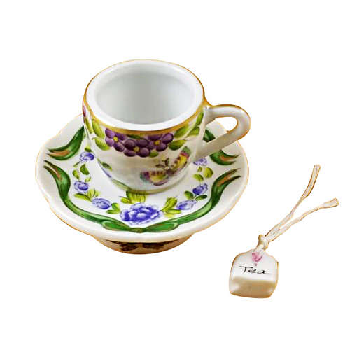 Rochard Cup and Saucer-Butterfly Limoges Box