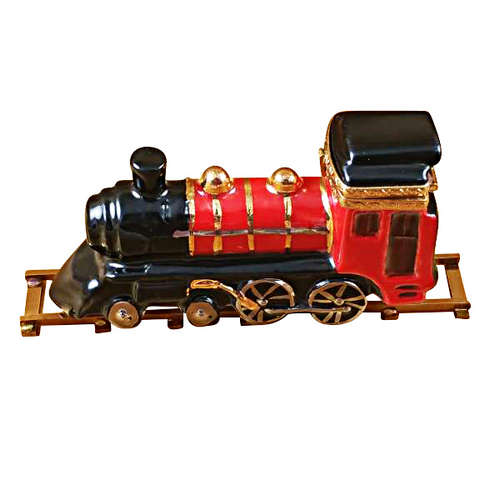 Rochard Locomotive/Train on Brass Track Limoges Box
