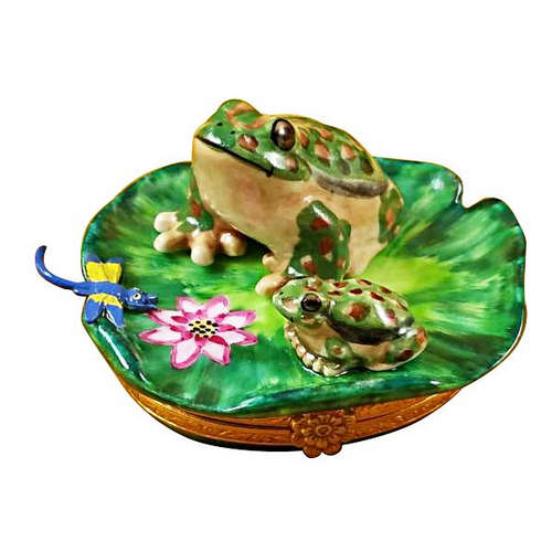 Rochard Frog and Baby Limoges Box