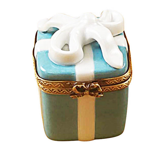 Rochard Tiffany-style Blue Gift Box Limoges Box