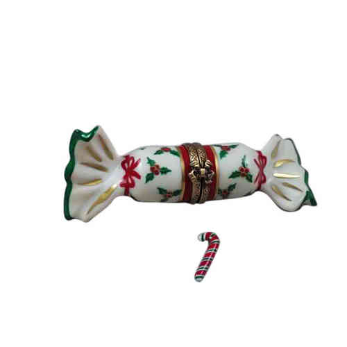 Rochard Christmas Candy with Candycane Limoges Box
