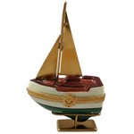 Rochard Sailboat w/ Brass Sails, Stand and Anchor